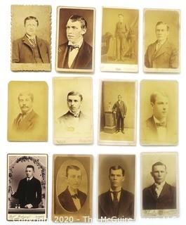 Twelve Antique Cabinet Cards of Dashing Young Men