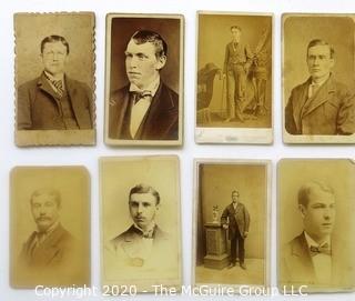 Twelve Antique Cabinet Cards of Dashing Young Men