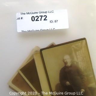 Seven Antique Cabinet Card Photos of Wise Old Men.  Includes one with tax stamp.