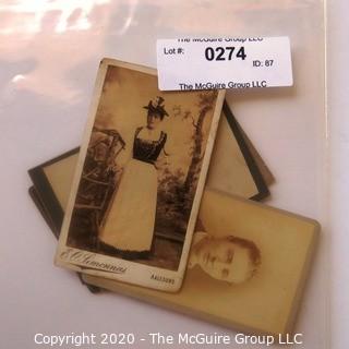 Five Antique Cabinet Card Photos of Young Women. 