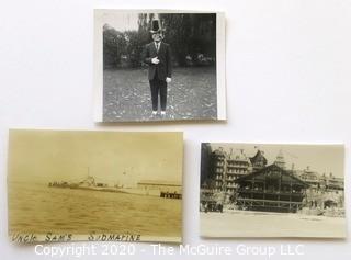 Group of Personal Photographs.  Includes "Uncle Sam's Submarine".