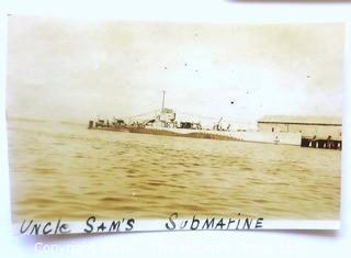 Group of Personal Photographs.  Includes "Uncle Sam's Submarine".