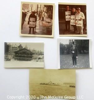 Group of Personal Photographs.  Includes "Uncle Sam's Submarine".