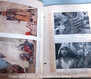 Pair of Vintage Books.  One on how to photograph with a Leica Camera and the second is a scrap book  on Native Americans