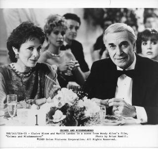 Photo: Print: Press Release: Vintage Movie:   - Woody Allen "Crimes & Misdemeanors"