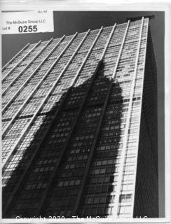 Art: Photo: Print: unaccredited: Shadow of Empire State Building against the wall of the Chase Manhattan Building