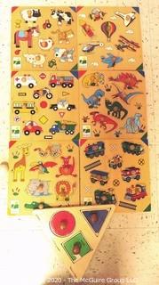 Group of 7 Children's Pre-School Wooden Tray Puzzles - Room 13 Toy Closet {marked lot 181}