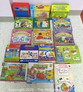 Group of  Children's Games and Learning Activities in Boxes - Room 13 Toy Closet