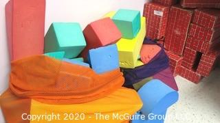 Bag of Foam Building Blocks and Card Board Blocks - Room 13 Toy Closet