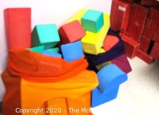 Bag of Foam Building Blocks and Card Board Blocks - Room 13 Toy Closet