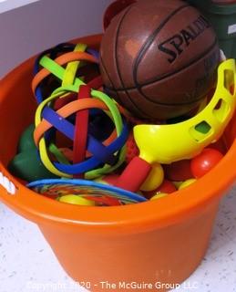 Bin of Balls and Games - Room 13 Toy Closet