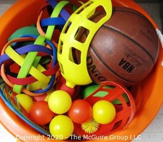 Bin of Balls and Games - Room 13 Toy Closet