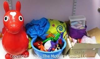 Group of Inflatable Toys and Outdoor Items - Room 13 Toy Closet