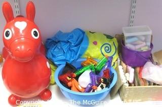 Group of Inflatable Toys and Outdoor Items - Room 13 Toy Closet