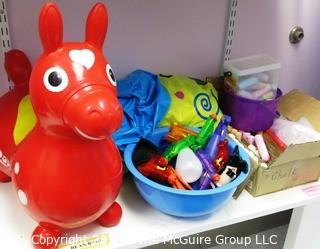 Group of Inflatable Toys and Outdoor Items - Room 13 Toy Closet