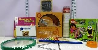 Group of  Children's Toys and Music Activities - Room 13 Toy Closet