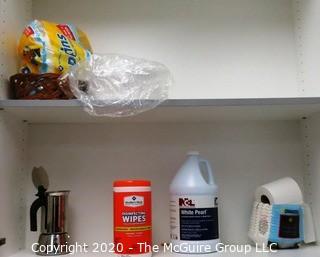 Group on Kitchen Items Including Disinfectant Wipes and Hand Sanitizer - Room 20 Kitchen