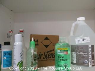 Group of Disinfectant Items and Hand Sanitizer - Room 20 Kitchen