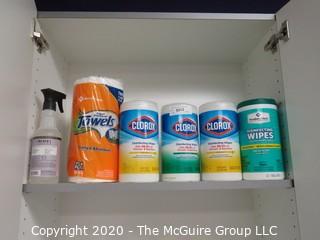 Group of Disinfectant Wipes and Hand Sanitizer - Room 20 Kitchen {marked lot 213}