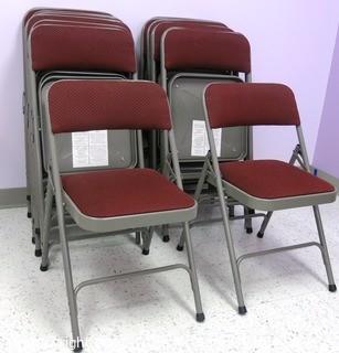 (16) Folding Chairs with Red Cushions - Room 20 Dining Room