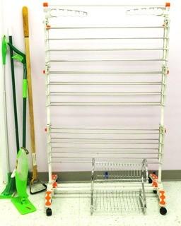 Cleaning Tools, Folding Drying Rack and Dish Rack.  - Room 20 Kitchen