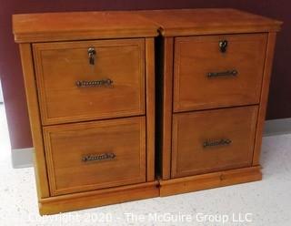 Two Wooden File Cabinets - Room 2