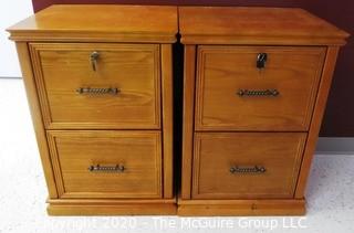 Two Wooden File Cabinets - Room 2