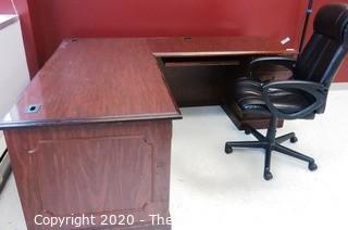 L Shaped Office Desk with Chair - Room 2