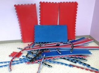 Group of Bright Interlocking Foam Floor Cushioning Tiles & Edges  -  Room 11