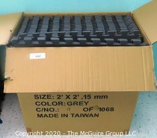 Group of 22 GREATMATS New in Box Interlocking Grey Foam Floor Cushioning Tiles Measure 24"  -  Room 11