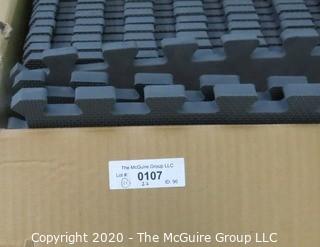 Group of 22 GREATMATS New in Box Interlocking Grey Foam Floor Cushioning Tiles Measure 24"  -  Room 11