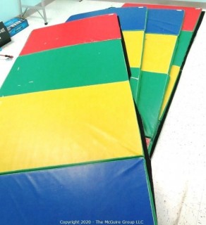 Four lots - One Photo
One (1) 48" x 120" Rainbow Folding Tumbling Mat - Room 15