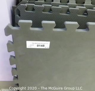 Group of 20 Interlocking Grey Foam Floor Cushioning Tiles Measure 24"  -  Room 18