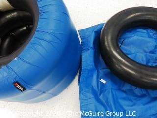 SOUTHPAW Inflatable Barrel Made of (3) Rubber Inner Tubes and Blue Nylon Cover (includes extra cover)- Room 18 {marked lot 156}