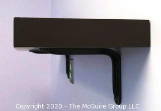 Wall Mount Shelf with Brackets.  Measures approximately 26"L x 10" W x 2" T.  DISASSEMBLY REQUIRED - Room 6 