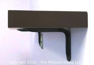 Wall Mount Shelf with Brackets.  Measures approximately 26"L x 10" W x 2" T.  DISASSEMBLY REQUIRED - Room 6 