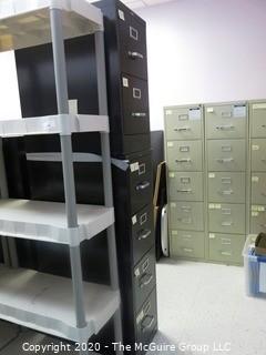 Entire Room of Storage Pieces including Shelves and Filing Cabinets. - Room 14