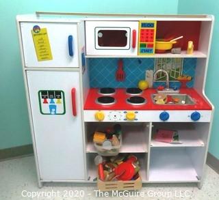 Pre School Wooden Kitchen Play Set  with Accessories - Room 15 {marked lot 237}