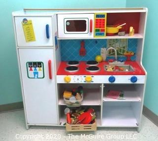 Pre School Wooden Kitchen Play Set  with Accessories - Room 15 {marked lot 237}