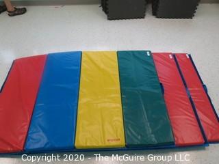 Three individual lots - one picture - one mat each lot
48" x 68" Rainbow Folding Tumbling Mat  - Room 11 {marked lot 91}