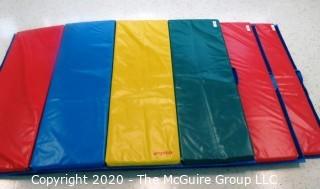 Three individual lots - one picture - one mat each lot
48" x 68" Rainbow Folding Tumbling Mat  - Room 11