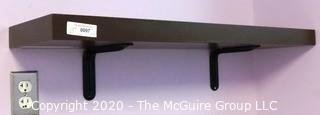 One (1) Wall Mount Shelves with Brackets.  Measures approximately 26"L x 10" W x 2" T.  DISASSEMBLY REQUIRED Rm 11