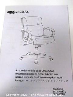 Amazon Basics Mid Back Office Arm Chair with Pedestal Base on Castors - Room 1