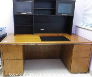 Office Desk With Hutch.  Measures approximately 76" x 36" x 40".  