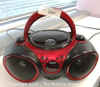 Jensen Portable CD Boom Box with AM/FM Radio - Red - Room 1