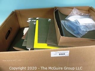 Box of Green Hanging Files  - Room 1