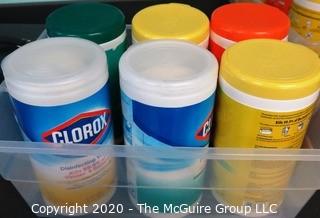 6 Tubs of mixed unopened and opened(>50%) Disinfectant Wipes -  - Room 1