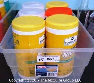 6 Tubs of mixed unopened and opened (>50%) Disinfectant Wipes -  - Room 1