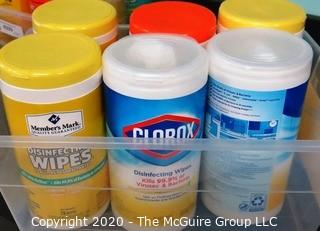 6 Tubs of mixed unopened and opened (>50%) Disinfectant Wipes -  - Room 1