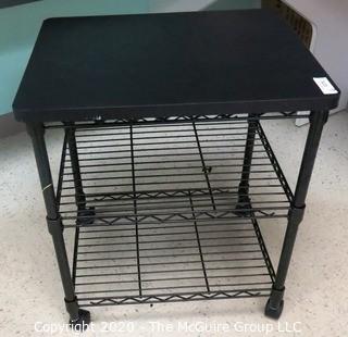 Black Metal Rolling Cart or Shelf  - Room 1